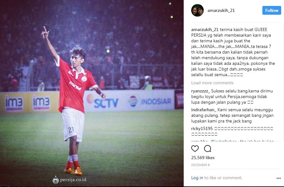 Amarzukih Pamitan di Persija, Tim Promosi Ini akan Jadi Klub Barunya