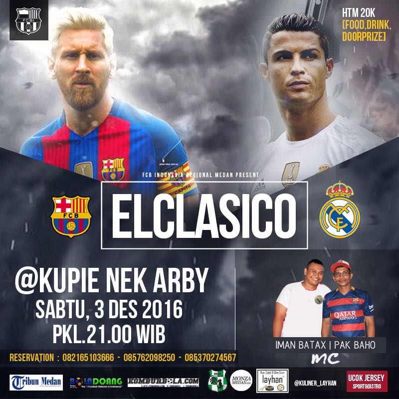 FCBI Medan Gelar Nobar El Clasico, Dimeriahkan BeDua