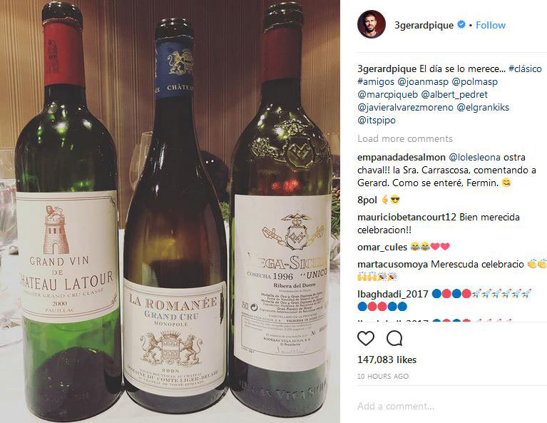 Wow! Rayakan Kemenangan 'El Clasico', Pique Buka Wine Rp 85 Jt