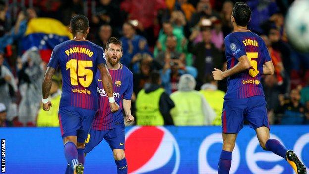 Messi Cetak Gol Ke-100 di Eropa