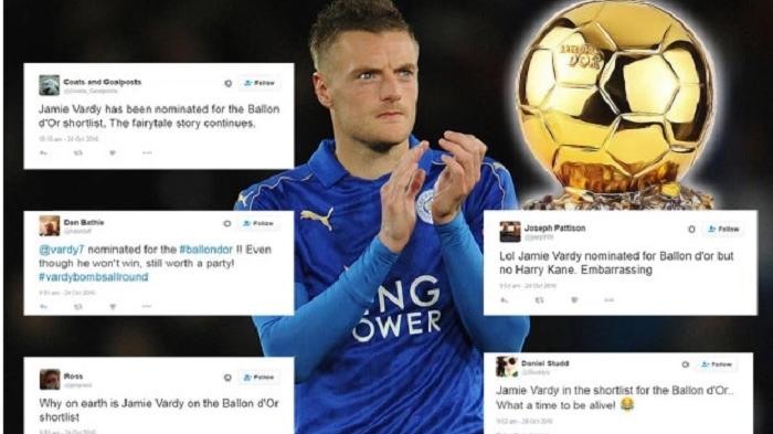 Masuk Nominasi Ballon d'Or, Jamie Vardy Diledek Netizens